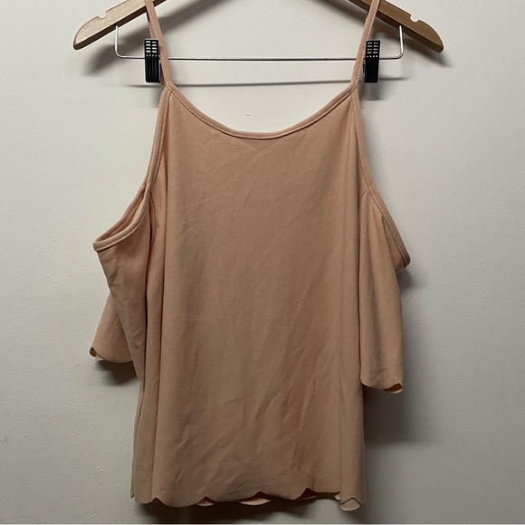 Boohoo Peach-Colored Cold Shoulder Top - Picture 3 of 10